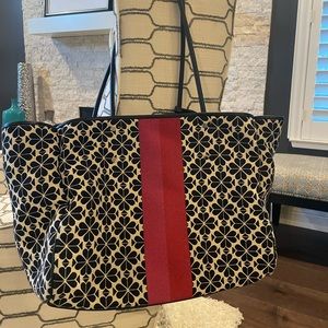 Spade Flower Jacquard Stripe Everything Large Tote